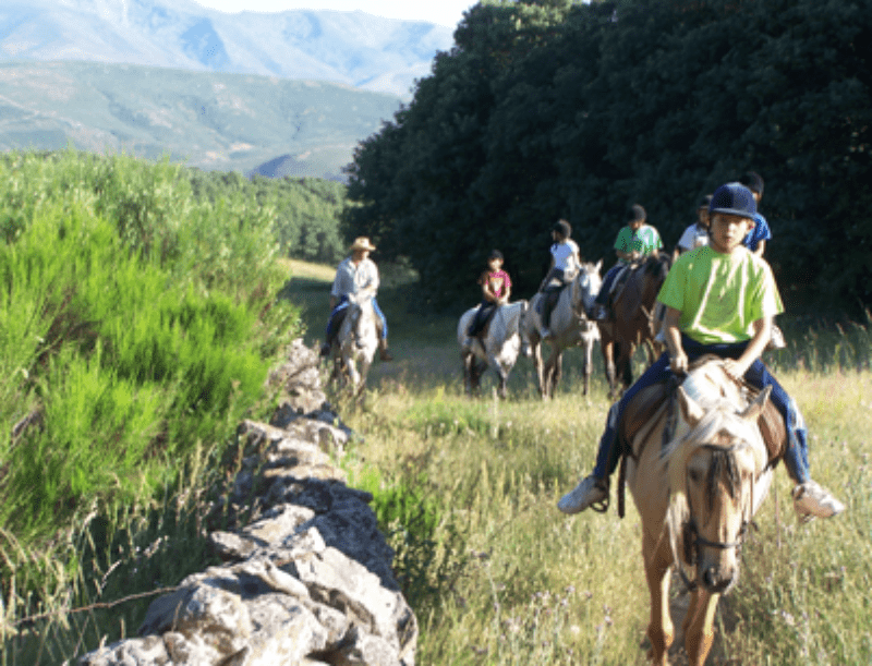 Viaje escolar fin de curso en la Sierra de Madrid: Ruta a caballo